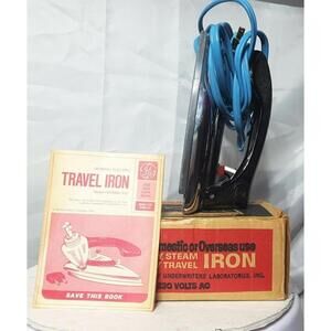 Vintage GE General Electric Spray Steam Dry Travel Iron WORKING F49-9480-312